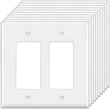 [10 חבילות] צלחת קיר של Bestten Deporator, 2 כיסוי יציאת גודל סטנדרטי לכנופיה עבור כלי קיבול GFCI ו- USB, H4.53